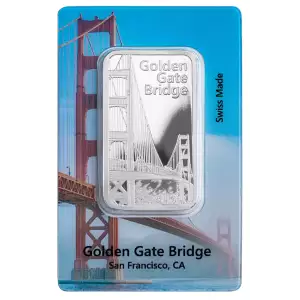 100 PACK OF PAMP GOLDEN GATE BRIDGE BAR 1 OZ SILVER (4)
