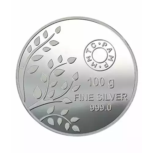 100g Banyan Tree Pamp Silver Round - no card