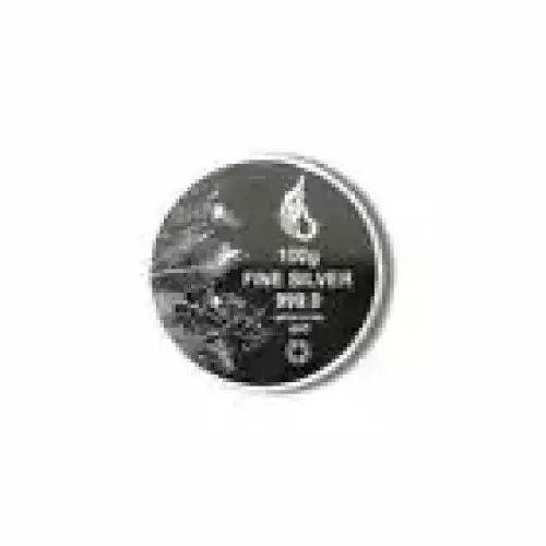 100g MMTC-PAMP Indian Tiger 999.0 Fine Silver Minted Coin- SKU# A029