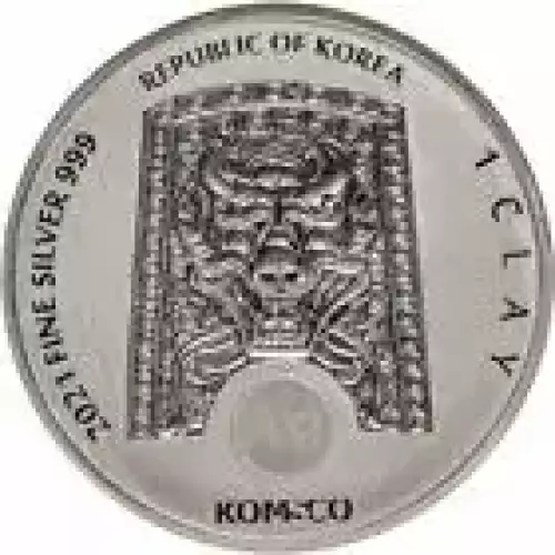 2021 South Korea Chiwoo Cheonwang Komsco 1 oz .999 Silver BU Bullion Coin (2)