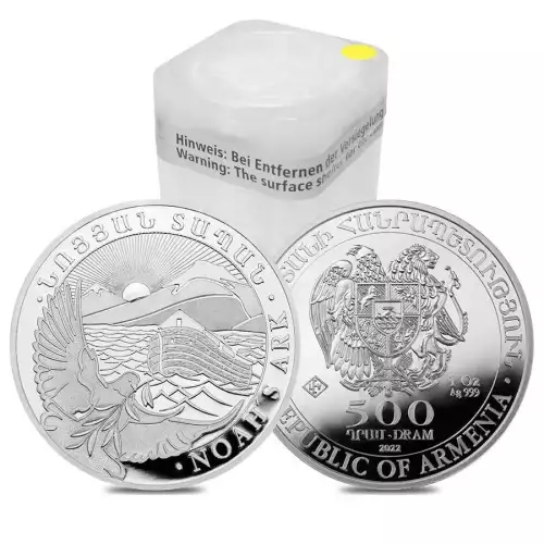 2022 Armenia Noah's Ark Fine Silver 500 Drams 1 oz Coin