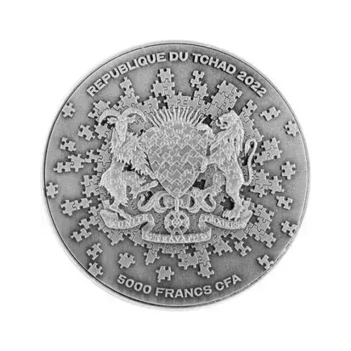 2022 EARTH Puzzle Coin 1 oz. Silver & 4.5 oz Copper (3)