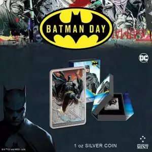 2023 Batman Day DC Comics 1 oz Antique Colored Fine Silver Collectible Coin
