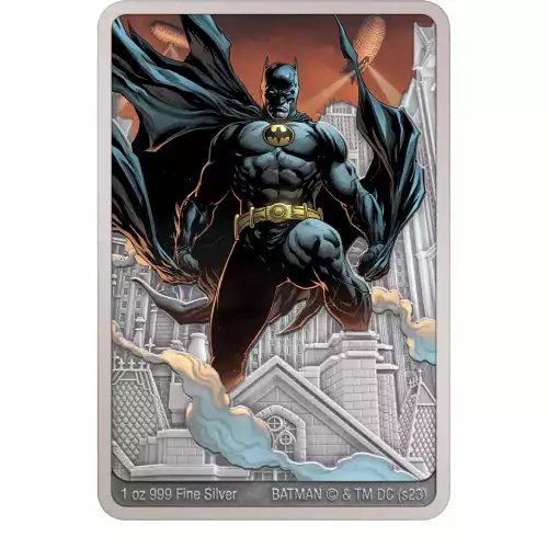 2023 Batman Day DC Comics 1 oz Antique Colored Fine Silver Collectible Coin (2)