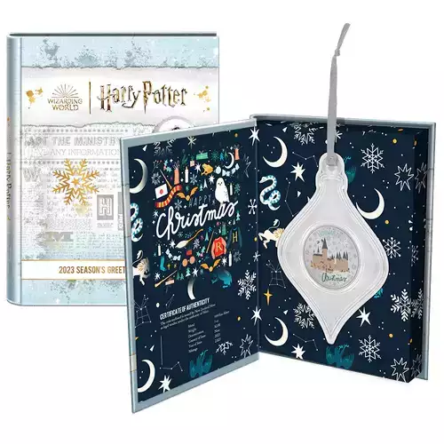 2023 Harry Potter Seasons Greetings Coin 1 oz Silver Ornament Christmas by NIUE (5)