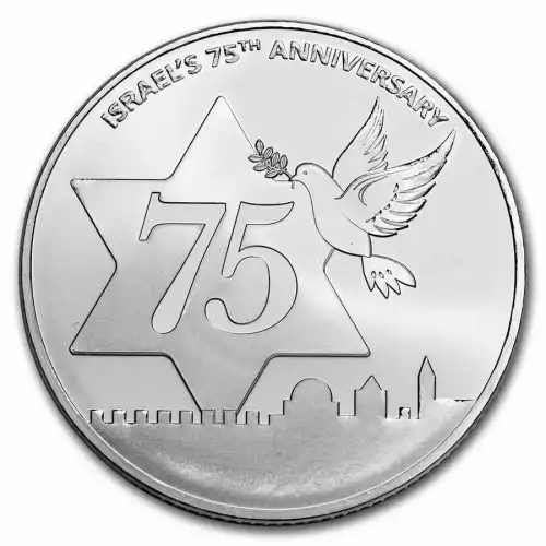 2023 Holy Land Mint Dove of Peace 75th Anniversary 1 oz Silver Coin