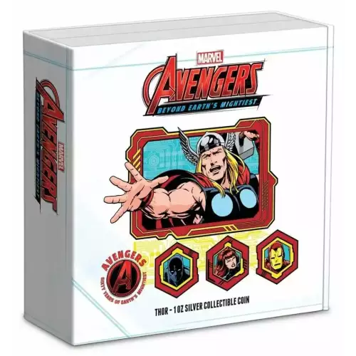 2023 Marvel Avengers 60th - 7 x 1oz Coins with Display Box!! (3)