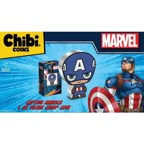 2023 Marvel Captain America 1oz Silver Colorized Proof Chibi Coin by Niue (2)