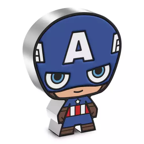2023 Marvel Captain America 1oz Silver Colorized Proof Chibi Coin by Niue (4)