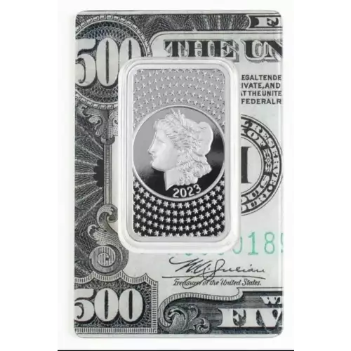 2023 PAMP Suisse 50 Gram Fine Silver Morgan Bar - 5000 MINTAGE (2)