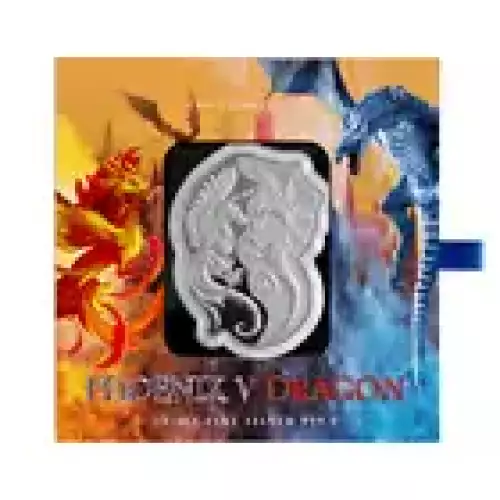 2023 Phoenix V Dragon 2oz Silver Coin. (Mintage of 1500)