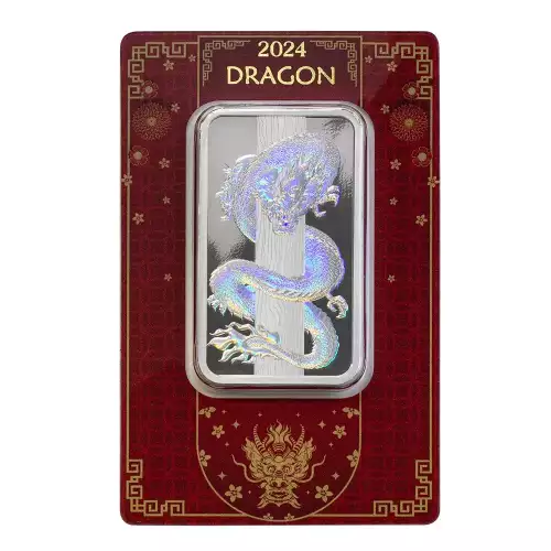 2024 50 Grams Lunar Dragon w/ Hologram Silver Bar Custom-Minted by PAMP (4)