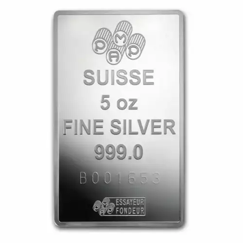 5oz Lady Fortuna Pamp Silver Bar