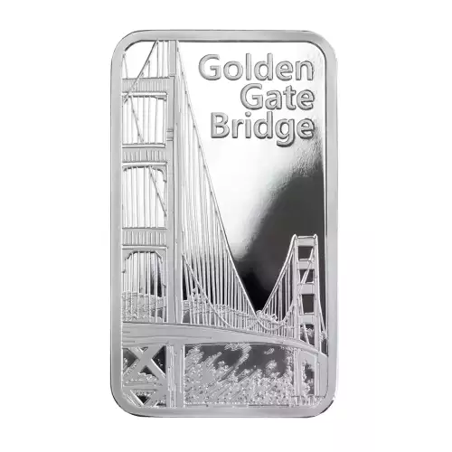 Box of 25 PAMP GOLDEN GATE BRIDGE BAR 1 OZ SILVER (3)