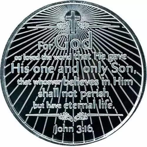 Ichthus Jesus Christ Son of God Savior Fish 1 oz Silver Round (2)