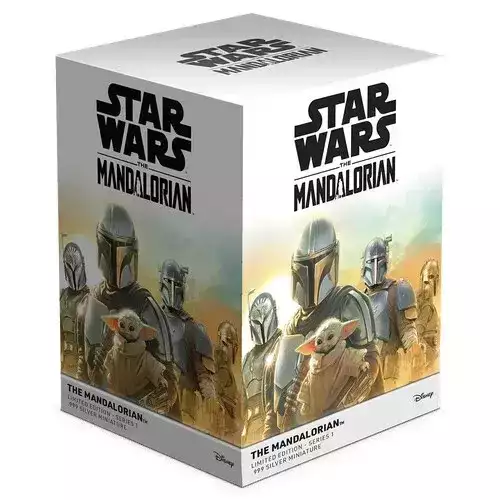 MANDALORIAN Star Wars Limited Edition Series 1 150g 3D Silver Miniature (4)