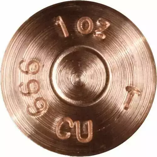 SilverTowne 1 oz Copper Bullet .45 Caliber (2)